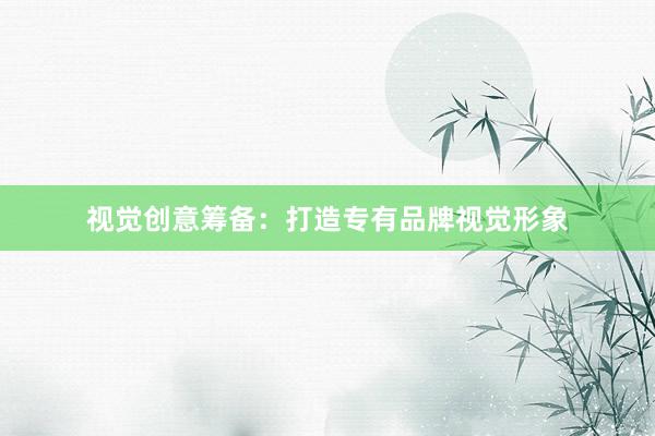 视觉创意筹备：打造专有品牌视觉形象